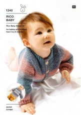 Knitting Pattern - Rico 1240 - Baby Dream DK - Jacket and Jumper